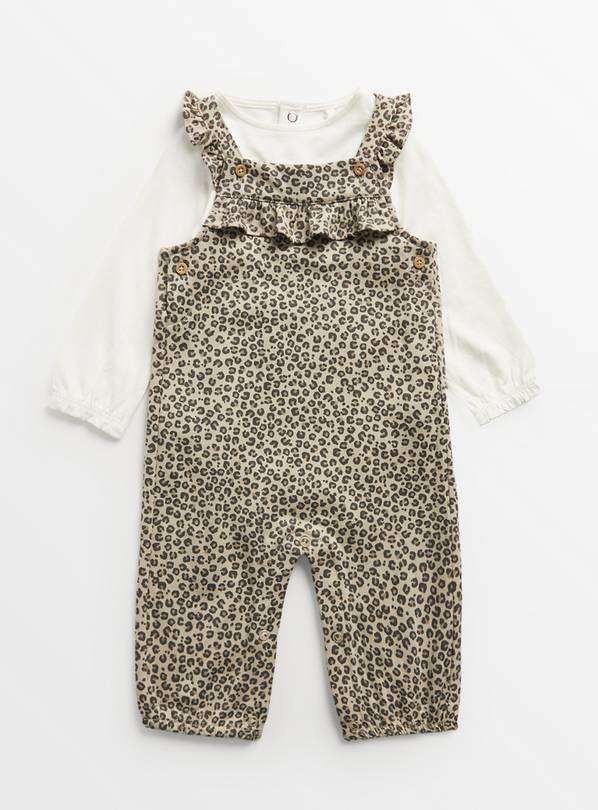 Leopard Print Dungarees & Bodysuit 12-18 months